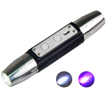 Mini Led UV 365nm Torch Stone Detector Black